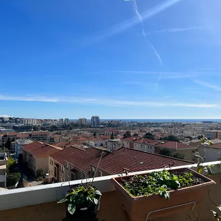 Apartment T2 Vue Mer, Terrasse Sud, Climatisation, Piscine Saint-Laurent-du-Var